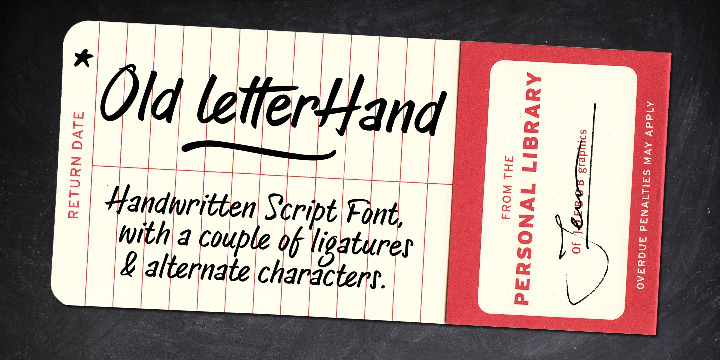 Ejemplo de fuente Old Letterhand
